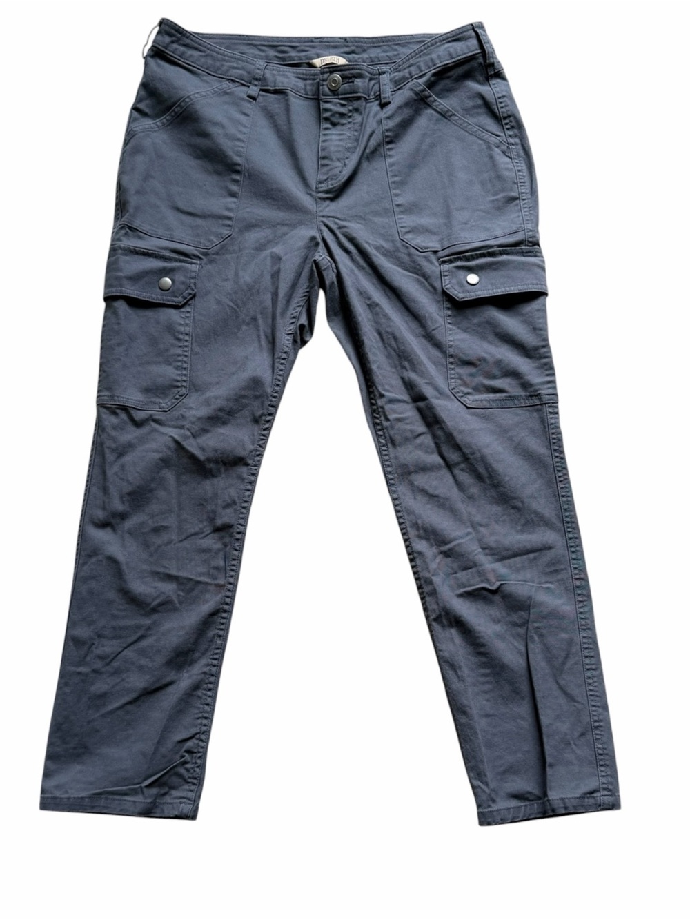 Duluth Trading Flex Firehose Slim Leg Cargo Pants Size 12 Gray Mid Rise Utility